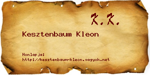 Kesztenbaum Kleon névjegykártya